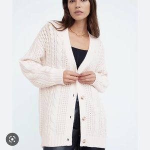 BNWT! Babaton Cheshire cable knit cardigan XS and S, color Birch